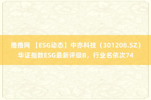 撸撸网 【ESG动态】中亦科技（301208.SZ）华证指数ESG最新评级B，行业名依次74