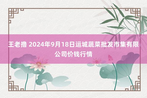 王老撸 2024年9月18日运城蔬菜批发市集有限公司价钱行情