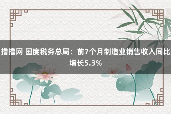 撸撸网 国度税务总局：前7个月制造业销售收入同比增长5.3%