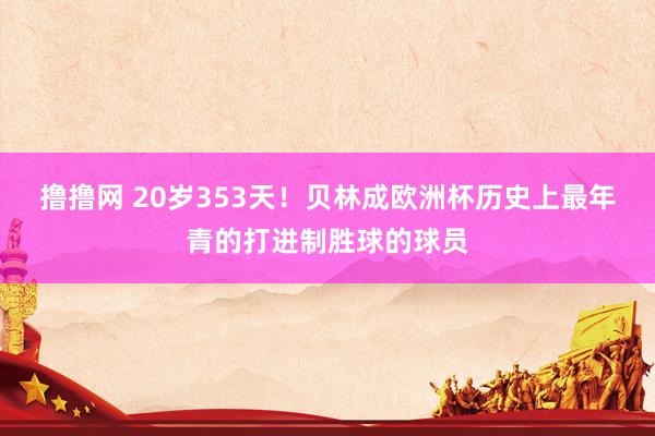 撸撸网 20岁353天！贝林成欧洲杯历史上最年青的打进制胜球的球员