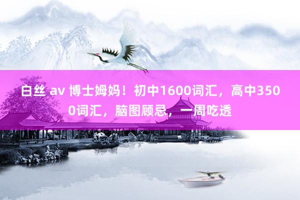 白丝 av 博士姆妈！初中1600词汇，高中3500词汇，脑图顾忌，一周吃透