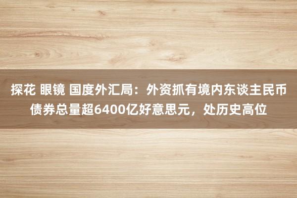 探花 眼镜 国度外汇局：外资抓有境内东谈主民币债券总量超6400亿好意思元，处历史高位