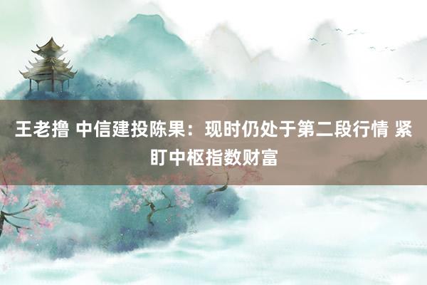 王老撸 中信建投陈果：现时仍处于第二段行情 紧盯中枢指数财富