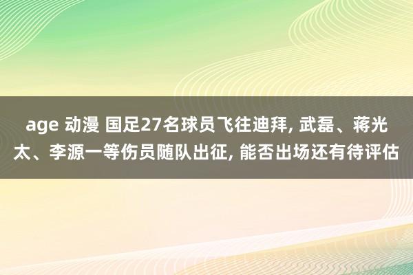 age 动漫 国足27名球员飞往迪拜, 武磊、蒋光太、李源一等伤员随队出征, 能否出场还有待评估