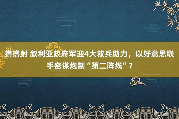 撸撸射 叙利亚政府军迎4大救兵助力，以好意思联手密谋炮制“第二阵线”？