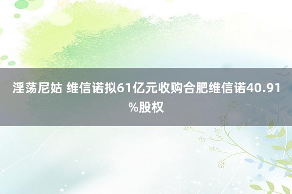 淫荡尼姑 维信诺拟61亿元收购合肥维信诺40.91%股权