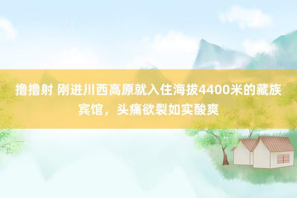 撸撸射 刚进川西高原就入住海拔4400米的藏族宾馆，头痛欲裂如实酸爽