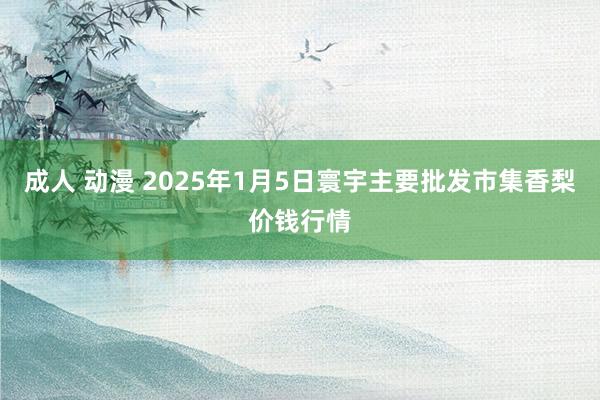 成人 动漫 2025年1月5日寰宇主要批发市集香梨价钱行情